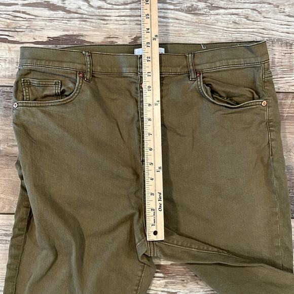 LOFT Olive Green High Waist Skinny Ankle Jeans Size 14 - Picture 8 of 12